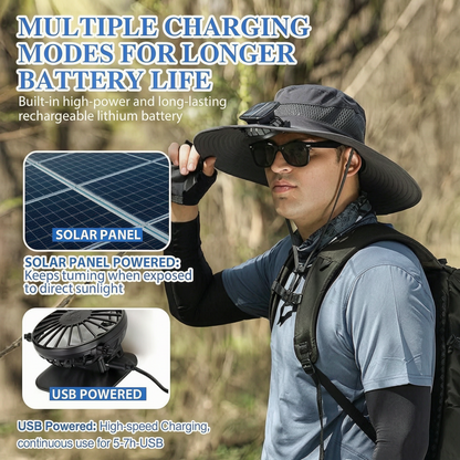 Ultra-Light Waterproof Dual-Motor Solar Fan — Lighter Than a Baseball (Only 9oz) 🔥Last Day 50% OFF