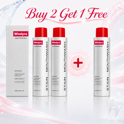 🔥LAST DAY Buy 2 Get 1 Free-Windyra Stain Whitening Mouthwash for White Teeth, Freshens Breath with Essential Oils