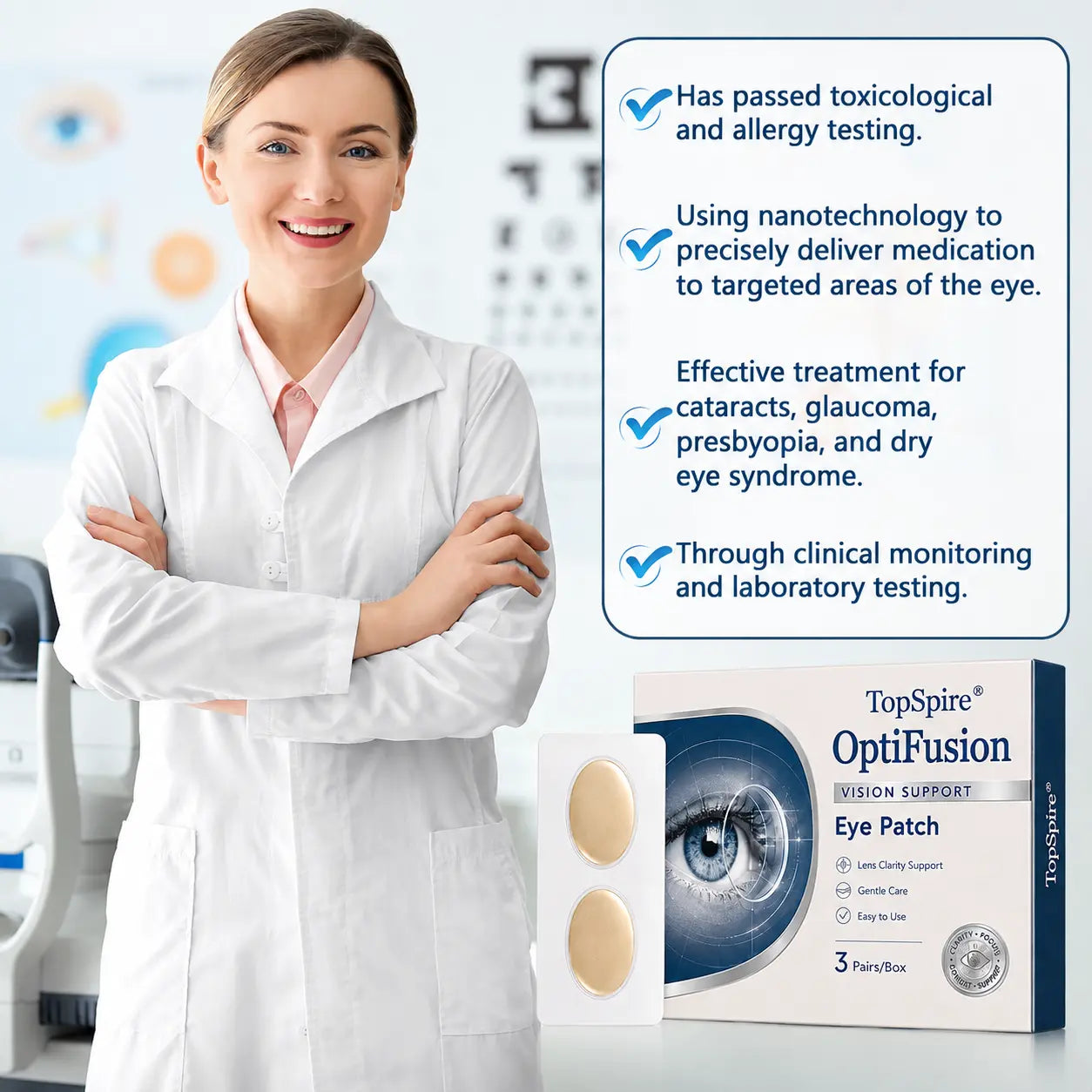 TopSpire® OptiFusion Vision Support Eye Patch