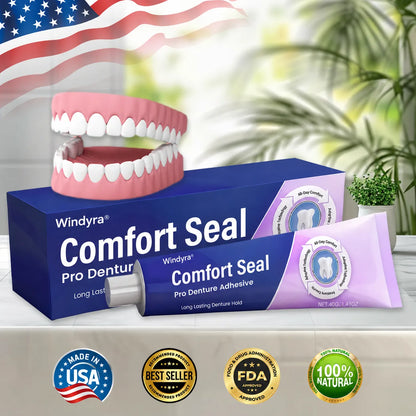 🔥 LIMITED SPECIAL OFFER 🔥 Windyra® Comfort Seal Pro Denture Adhesive🦷💜FDA Certified (Clinically Proven 96-   Hour Lock Hold for   Secure, Comfortable &   Zinc-Free Denture Fit)