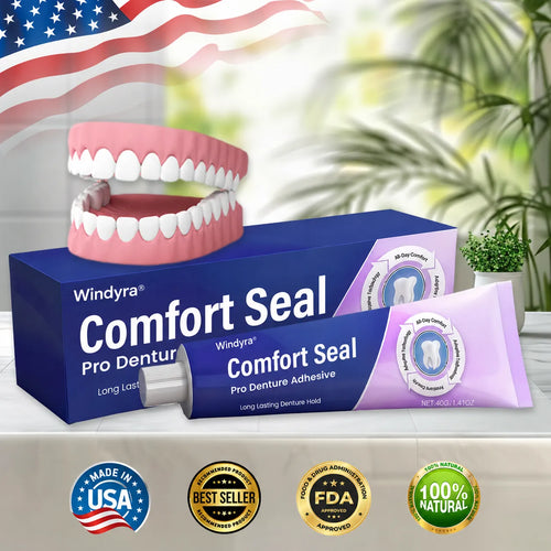 🔥 LIMITED SPECIAL OFFER 🔥 Windyra® Comfort Seal Pro Denture Adhesive🦷💜FDA Certified (Clinically Proven 96-   Hour Lock Hold for   Secure, Comfortable &   Zinc-Free Denture Fit)