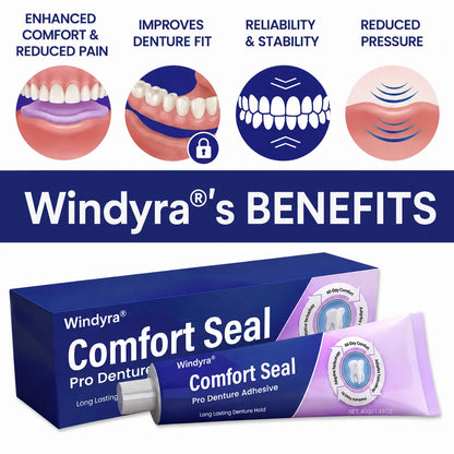 🔥 LIMITED SPECIAL OFFER 🔥 Windyra® Comfort Seal Pro Denture Adhesive🦷💜FDA Certified (Clinically Proven 96-   Hour Lock Hold for   Secure, Comfortable &   Zinc-Free Denture Fit)