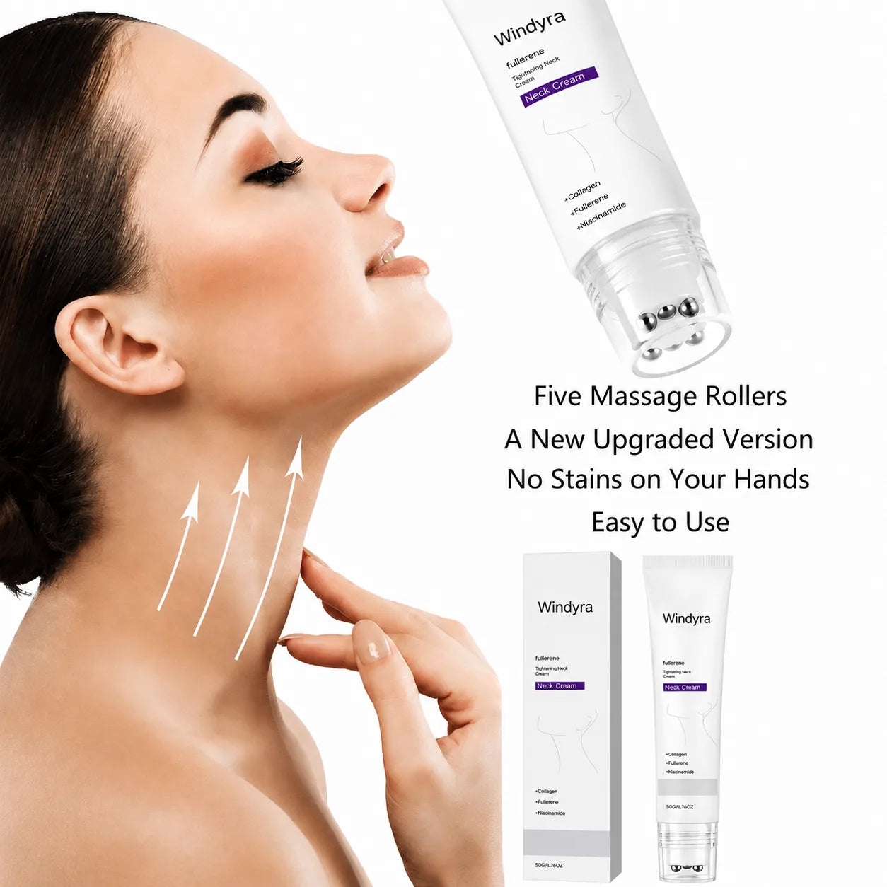 ✨ Windyra™ Instant Neck Lift Cream — 🧴 Infused with Retinol & Hyaluronic Acid | Firms the Neck, Reduces Wrinkles