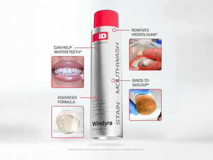 Windyra iD Stain Whitening Mouthwash, Gunk Removing Mouthwash for Fresh Breath