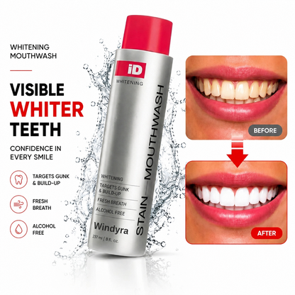 Windyra iD Stain Whitening Mouthwash, Gunk Removing Mouthwash for Fresh Breath