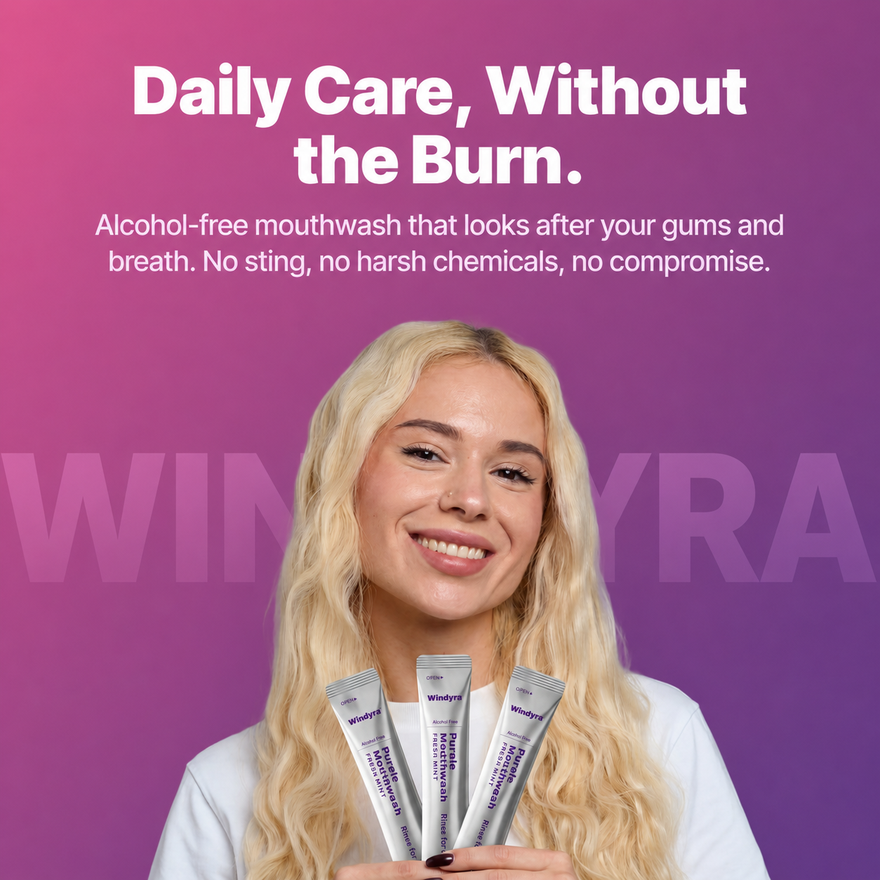 🔥Last Day 80% OFF-Windyra Purple Mouthwash, Alcohol-Free Fresh Mint Mouthwash, Portable Oral Care Sachets