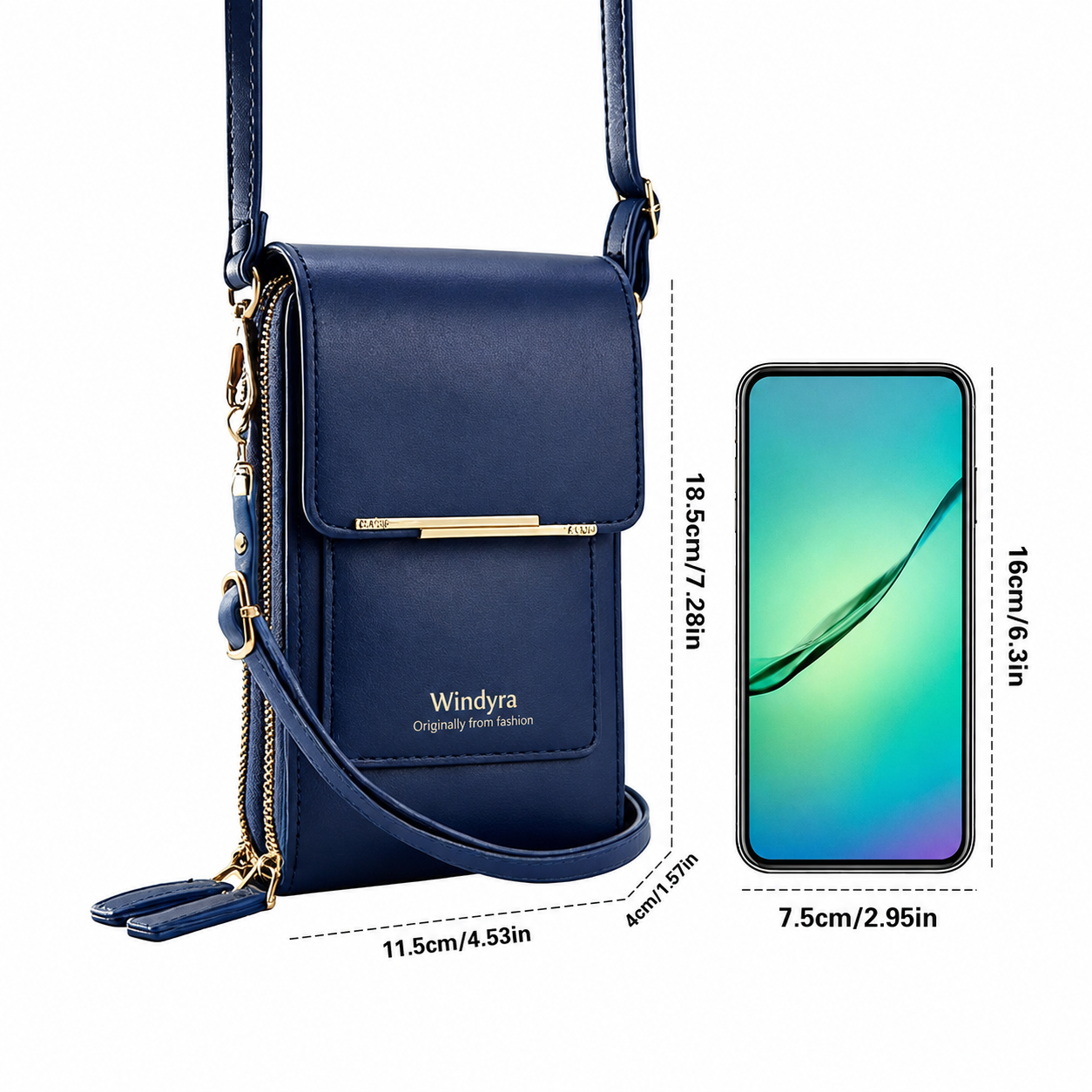 🔥Final 3 Hours: 60% OFF 2026 Trendy Minimalist Elegant Women's Touchscreen Crossbody Phone Wallet