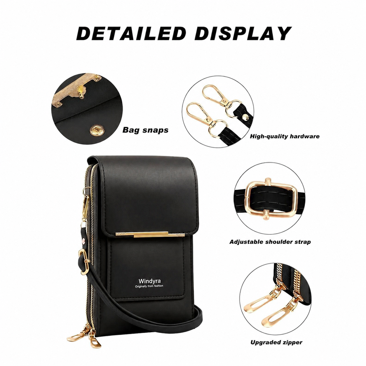 🔥Final 3 Hours: 60% OFF 2026 Trendy Minimalist Elegant Women's Touchscreen Crossbody Phone Wallet