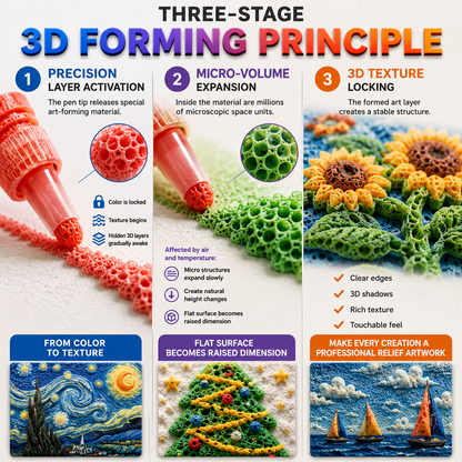 Save 50% by ordering today丨TopSpire® 3D Relief Art Pen – Turn Flat Drawings Into Touchable 3D Art🪄