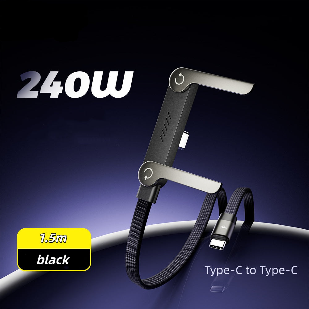 🔥LAST DAY SALE-59% OFF 2-in-1 Invisible Holder Charger Cable|240w super fast charging Fast Charging Cord