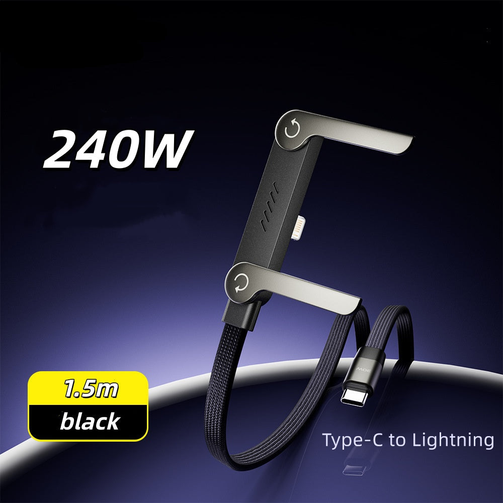 🔥LAST DAY SALE-59% OFF 2-in-1 Invisible Holder Charger Cable|240w super fast charging Fast Charging Cord