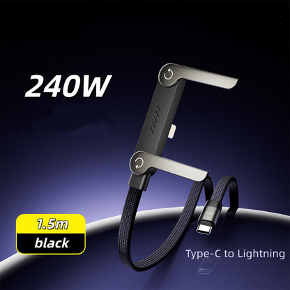 🔥LAST DAY SALE-59% OFF 2-in-1 Invisible Holder Charger Cable|240w super fast charging Fast Charging Cord